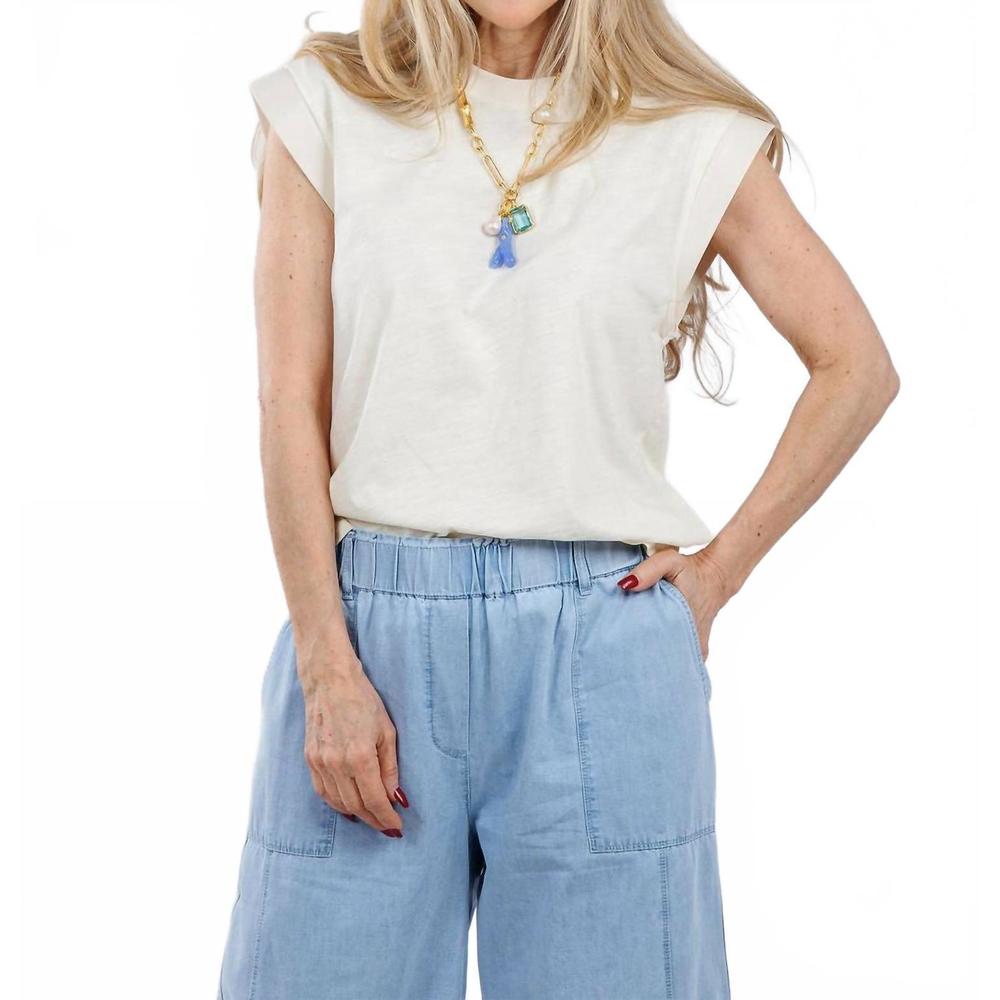 MELISSA NEPTON Cream Tank Top